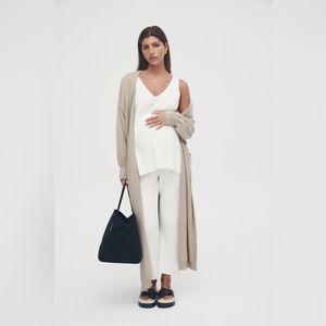 Légoe Heritage Knit Cotton Wrap Maternity Dress